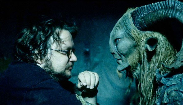 Guillermo Del Toro ponders one of his 'Pan's Labyrinth' beasts.